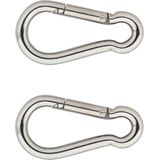 8x stuks karabijnhaak / karabijnhaken RVS 7 cm - snaphooks/ carabiners