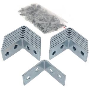 48x stuks hoekankers / stoelhoeken inclusief schroeven - 25 x 25 x 14,5 mm - metaal - hoekverbinders