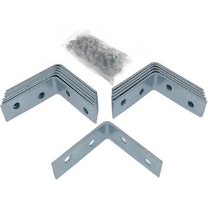 24x stuks hoekankers / stoelhoeken inclusief schroeven - 40 x 40 x 15 mm - metaal - hoekverbinders