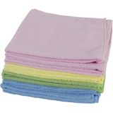 10x Microvezeldoeken/schoonmaakdoeken gekleurd 40 x 38 cm - Vaatdoekjes - Huishouddoekjes - Schoonmaakartikelen voor keuken/badkamer/toilet