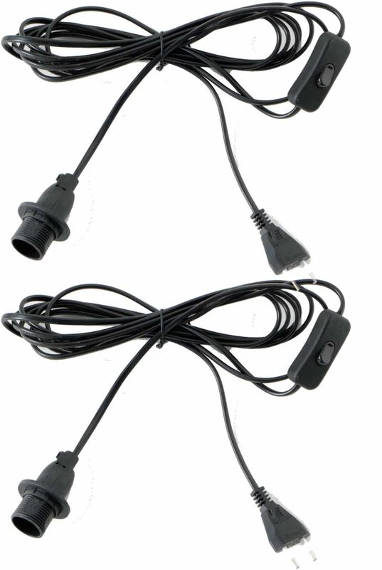 Lichtsnoeren - Zwart - DIY Lampen - 2x 400 cm