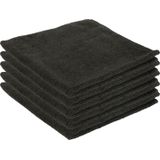 15x Professionele microvezeldoeken/schoonmaakdoeken zwart 40 x 40 cm - Vaatdoekjes - Huishouddoekjes - Bardoeken - Horeca schoonmaakartikelen