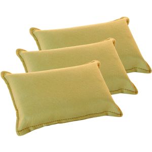 3x Huishoud/schoonmaak zeemsponzen 13 x 9 x 4 cm - Ramenlappen krasvrij en streeploos resultaat - Ramen lappen zemen