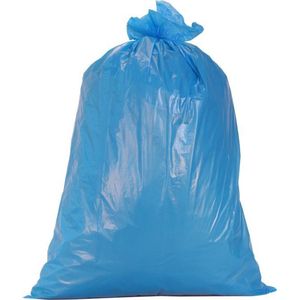 75x Grote keuken/tuin afvalzakken/vuilniszakken 120 liter blauw - Huishoudartikelen - Prullenbak zakken 75 stuks