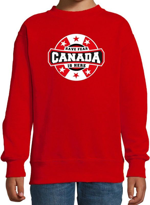 Have Fear - Canada Is Here - Sweater - Rood - 100% Katoen
