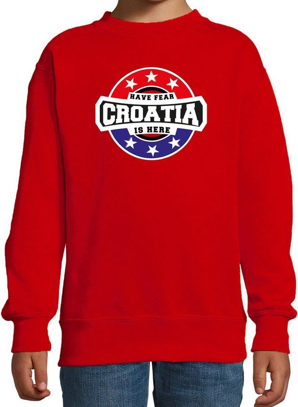 Sweater - Rood - Katoen - HAVE FEAR CROATIA IS HERE