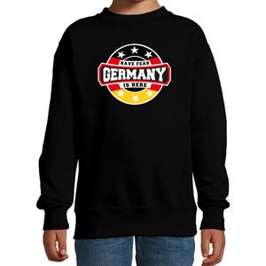 Bellatio Decorations - Duitsland - Sweater - Zwart - Kids - Sterren Embleem