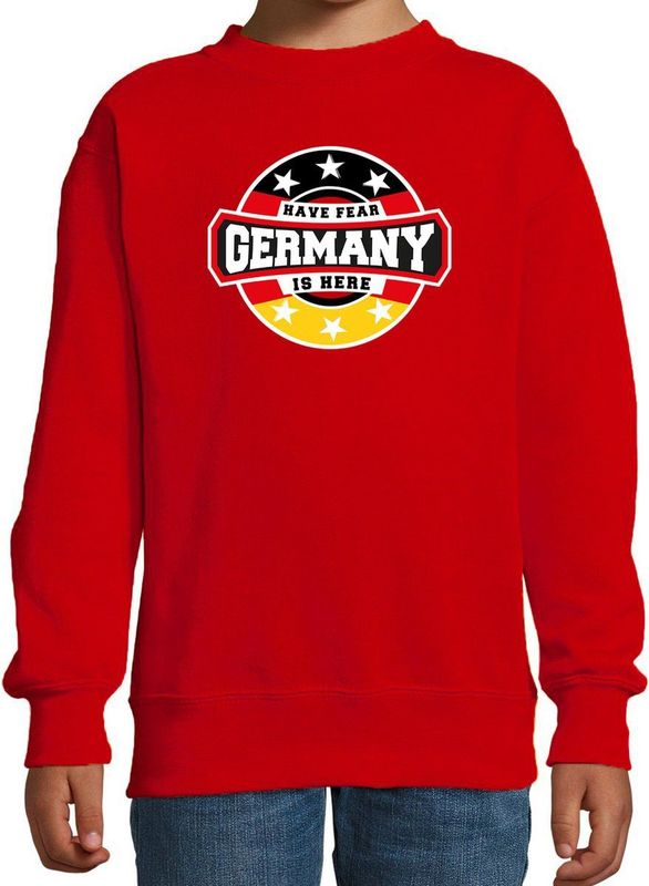 Sweater - Rood - Katoen - HAVE FEAR GERMANY IS HERE