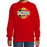 Bellatio Decorations - Have Fear Belgium Is Here - Sweater - Rood - Kids - Belgische Vlag