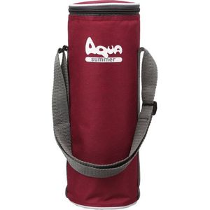 1x Koeltassen voor flessen 31 x 11 cm rood 2.9 liter met verstelbare schouderband - Koeltassen voor strand/picknick/vakantie - Dranken koelen