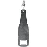 Tafelkleedgewichten met flesopener - 4x stuks - RVS - 14 cm - Tafelkleedverzwaarders