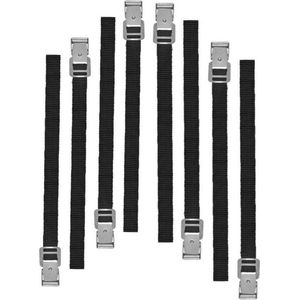 Set van 8x stuks caravan/camper fietsen spanbanden/sjorbanden/bindriemen 40 cm - Auto/caravan/camper fiets accessoires