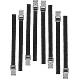 Set van 12x stuks caravan/camper fietsen spanbanden/sjorbanden/bindriemen 40 cm - Auto/caravan/camper fiets accessoires