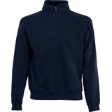 Fruit of the Loom - Fleece Sweater - Navy Blauw - 70% Katoen/30% Polyester, Regular Fit