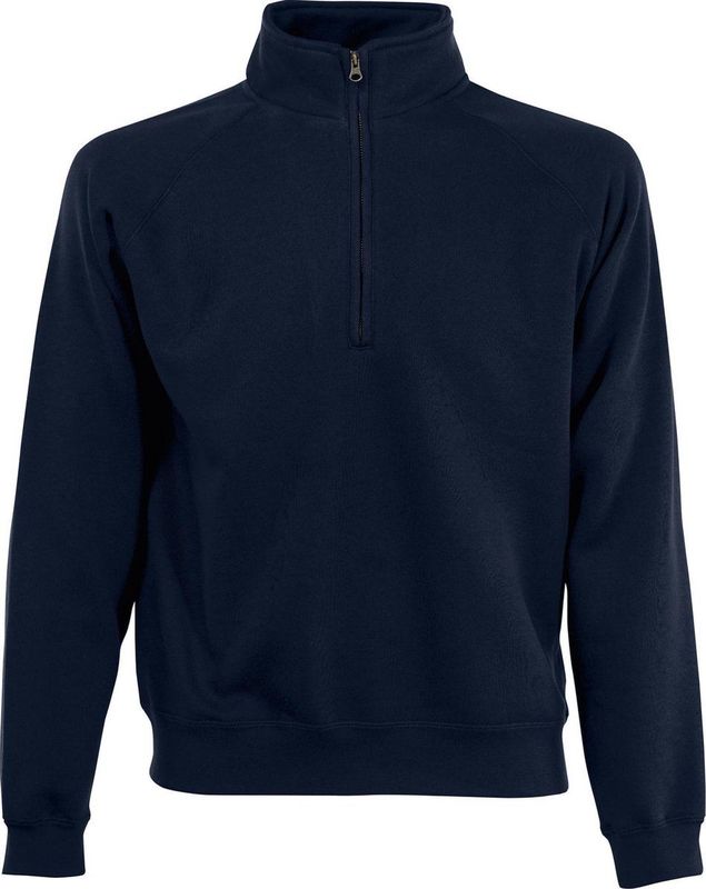 Fruit of the Loom - Fleece Sweater - Navy Blauw - 70% Katoen/30% Polyester, Regular Fit