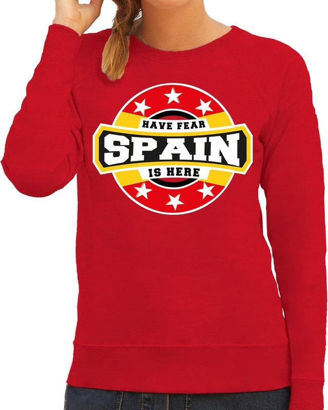 Have Fear - Spain Is Here - Sweater - Rood - Dames - Spanje Supporter