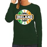 Bellatio Decorations - Sweater - Groen - Katoen - Voor Dames