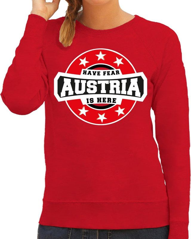 Have Fear Austria Is Here - Sweater - Rood - 80% Katoen / 20% Polyester