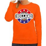 Have Fear - Holland is Here - Sweater - Oranje - Katoen/Polyester - Sterren Embleem