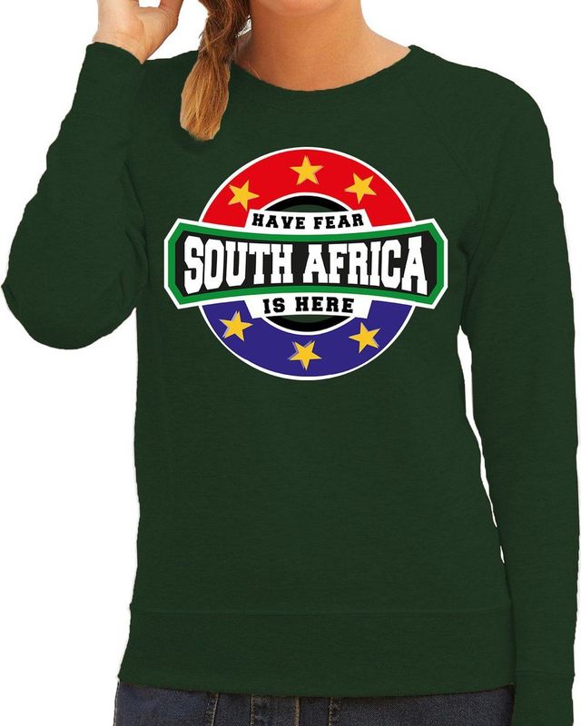 Bellatio Decorations - South Africa - Sweater - Groen - 80% Katoen/20% Polyester
