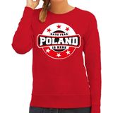 Bellatio Decorations - Sweater - Rood - Polen Supporter - Sterren Embleem