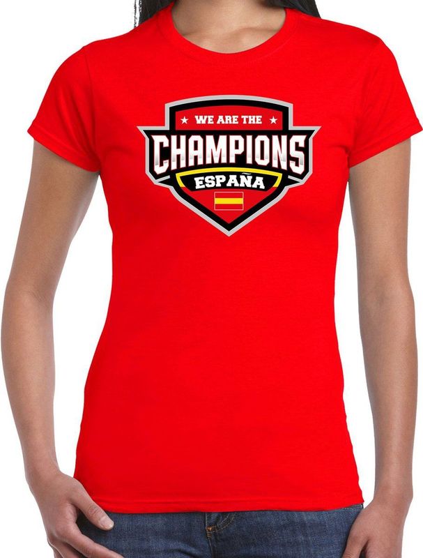 T-shirt - Rood - Katoen - WE ARE THE CHAMPIONS ESPANA