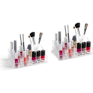 Make-up Organizer - Transparant - Kunststof - 15 vakken