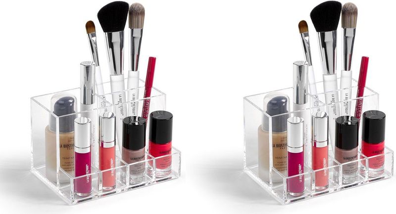 PlasticForte - Make-up Organizer - Transparant - Kunststof - 7-vaks