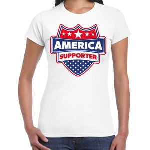 T-shirt - Wit - Katoen - America Schild