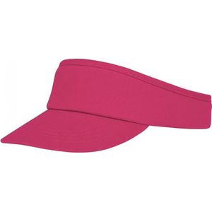 Katoenen roze zonneklep pet voor dames/heren/volwassenen