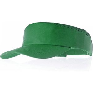 Zonneklep - Zonnepet - Zonnecap - Verstelbaar middels klittenband - Voor dames en heren - Katoen - Groen