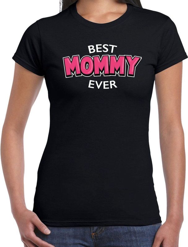 Best mommy ever kado shirt / kleding voor moederdag / verjaardag zwart dames