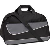 Grijs/zwarte sporttas/weekendtas 55 cm - 50 liter - Fitness/sporttassen - Weekendtassen/reistassen