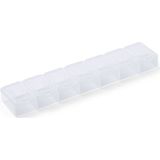 Medicijnen doos/pillendoos 7 daags - transparant 15 cm - Drogisterij/persoonlijke verzorging accessoires
