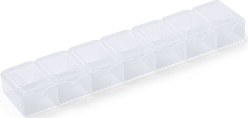 Medicijnen doos/pillendoos 7 daags - transparant 15 cm - Drogisterij/persoonlijke verzorging accessoires