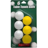 Speelgoed tafeltennis balletjes wit en geel 24x stuks - pingpong balletjes/ballen