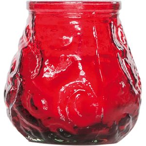 Cosy & Trendy mini lowboy tafelkaars - rood - 17 Branduren - 7 cm