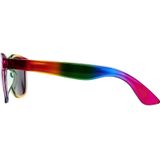 10x Regenboog zonnebrillen retro voor volwassenen - Regenboog zonnebrillen dames/heren