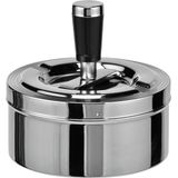 Draaiasbak - Verchroomd - 11 cm - Drukasbak - Stormasbak