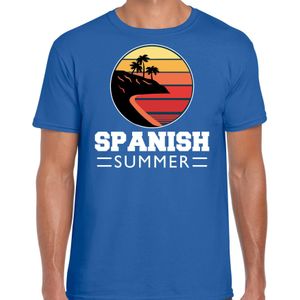 Spaanse Zomer - T-shirt - Blauw - Katoen - Strand Feest Shirt