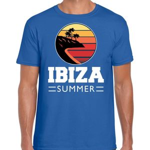 Bellatio Decorations - Ibiza Summer - T-shirt - Blauw - Heren
