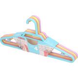 PlasticForte 4x Kinder kledinghangers - pastel - 27 cm - kunststof