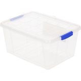 Plasticforte Opslagbakken met deksel - 16 liter - 40 x 30 x 21 cm - Organizers - transparant - kunststof