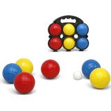 1x Gekleurde jeu de boules sets 7 delig - Kaatsbal/petanque - Actief buitenspeelgoed voor kinderen