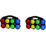 2x Gekleurde Jeu de Boulessets 18 Delig - Kaatsbal/Petanque - Actief Buitenspeelgoed Voor Kinderen