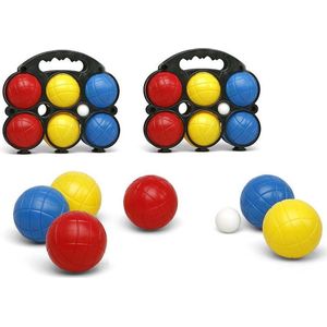 Jeu de boules sets met 12 gekleurde ballen in draagtas - Jeu de Boules