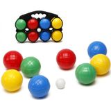 2x Gekleurde jeu de boulessets 18 delig - Kaatsbal/petanque - Actief buitenspeelgoed voor kinderen