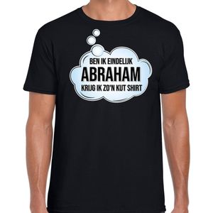 Ben ik eindelijk Abraham verjaardag cadeau t-shirt / shirt - zwart - voor heren - 50ste verjaardag kado shirt / outfit / Abraham XL