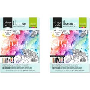 Aquarelblokken - Wit - Papier - 2 Blokken van 100 Vellen