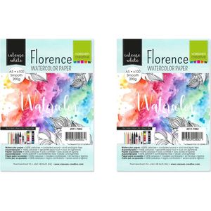 Aquarelpapier - A5 - 200 Grams - Wit - 2x100 Vellen